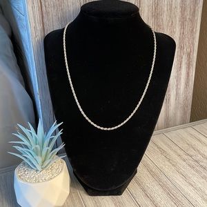 925 Romanian sterling silver 18” rope chain
